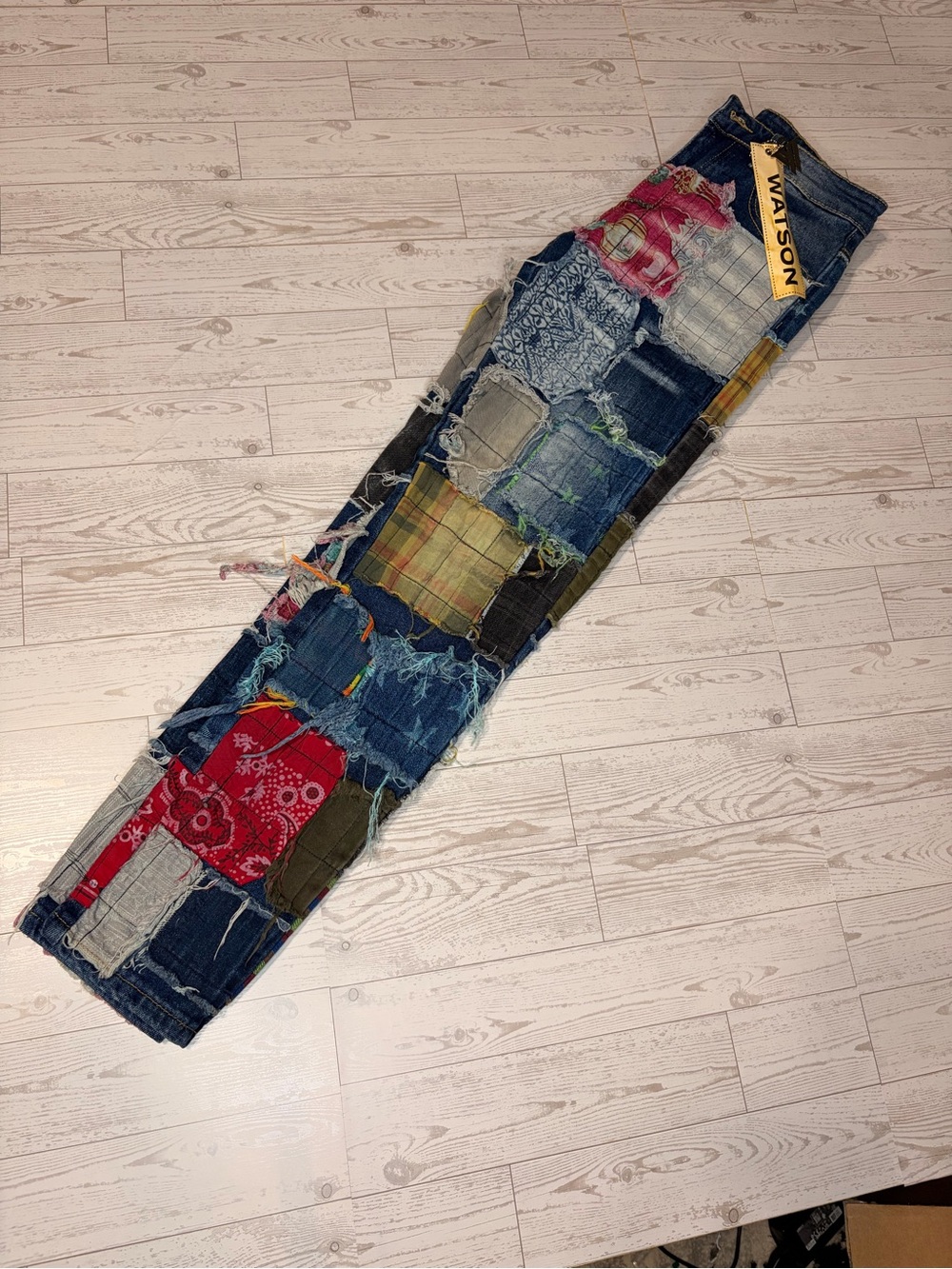 Size 28 WATSON Patchwork Denim Jeans W28 X L28 - Picture 4 of 4